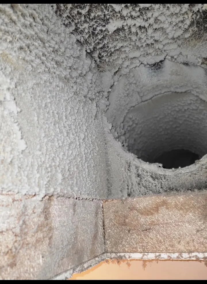 Dusty air vent before air duct cleaning