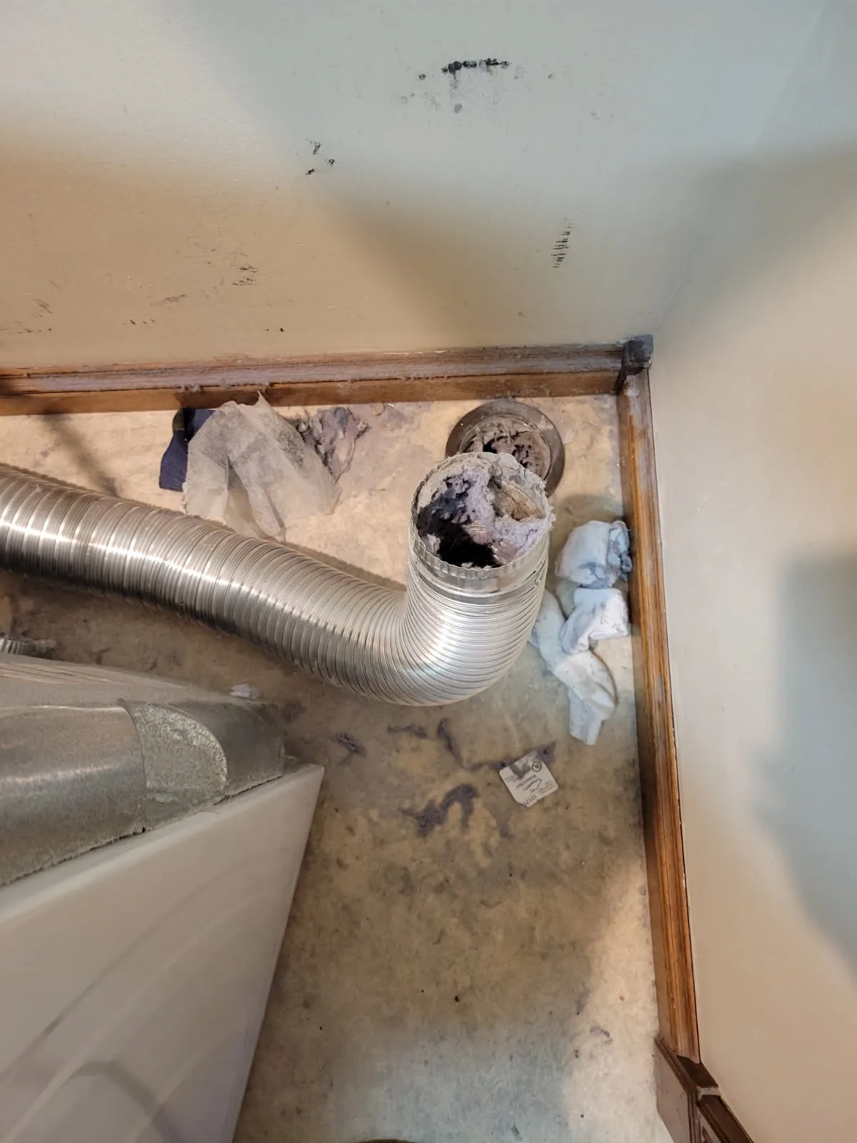 dryer vent before cleaning