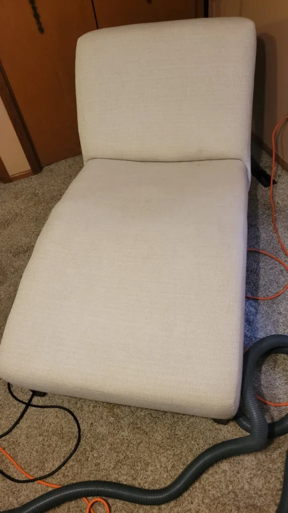 Upholstery cleaning Springfield MO: upholstered chair after cleaning